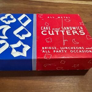 All-Metal Cake and Sandwich Cutters - Red and Blue